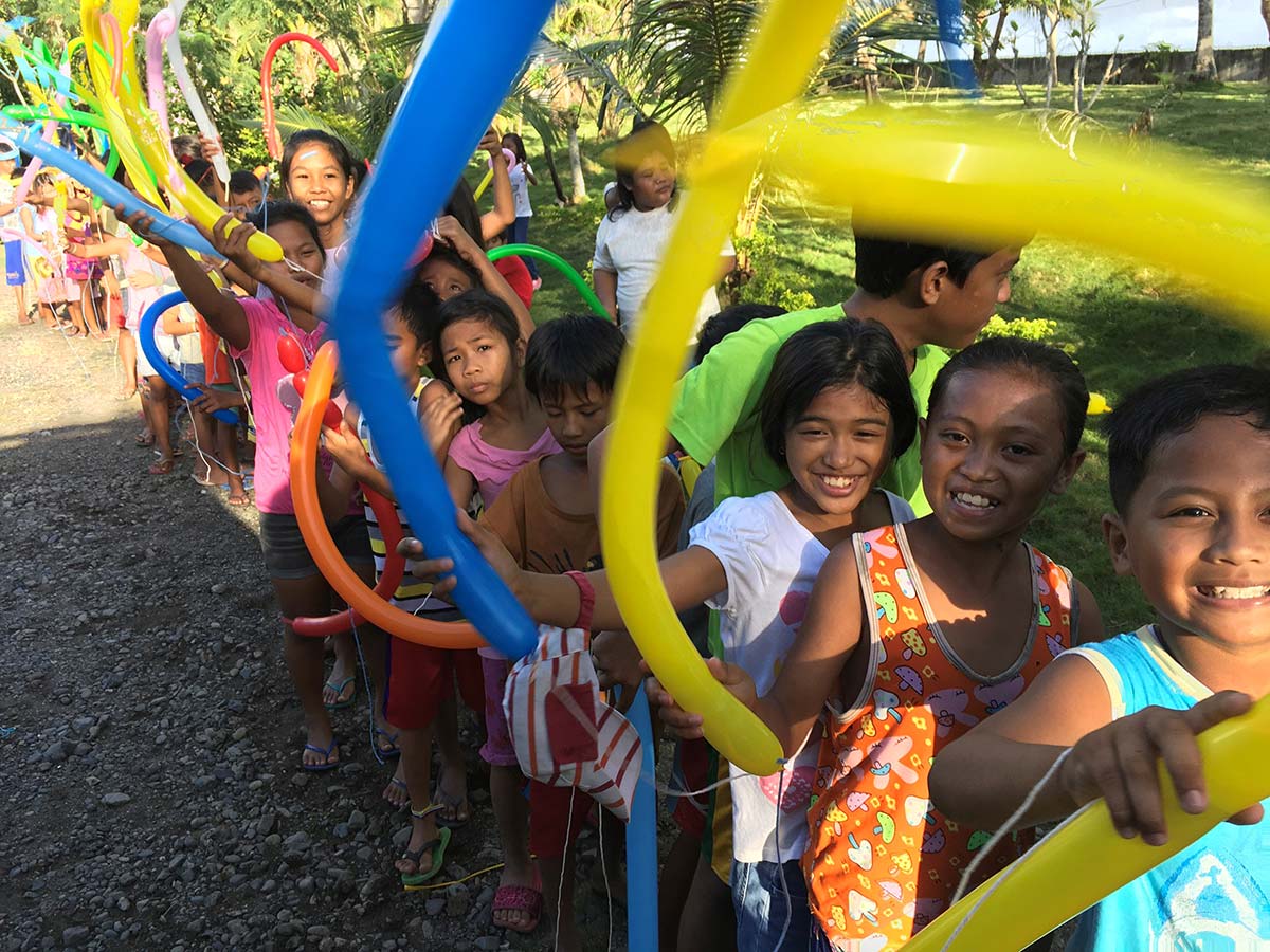 Kids Enjoying Balloons During The Saturday Ministry