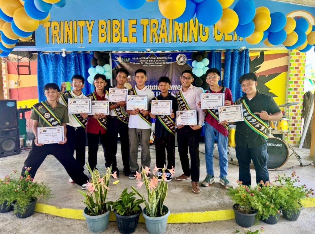 The 9 teenage boys who underwent the Summer Bible school program in Virac